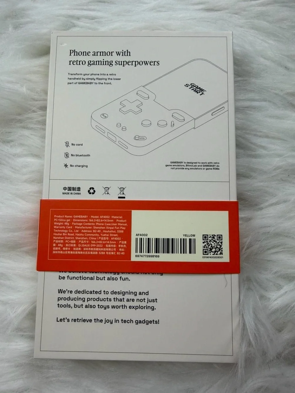 GAMEBABY Retro Game Controller iPhone Case - Yellow & Cream